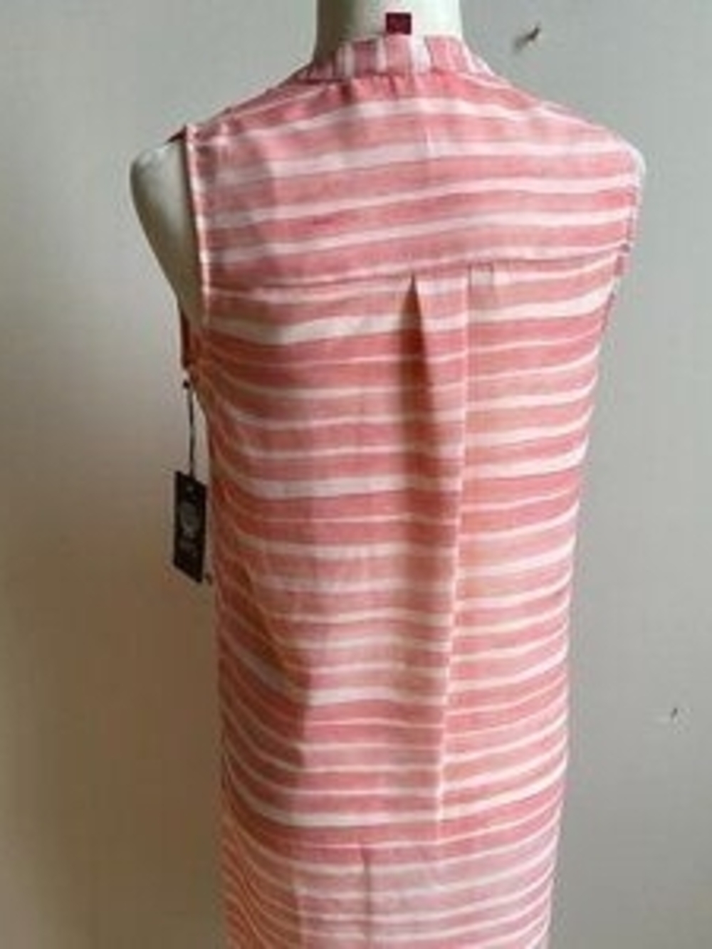 Vince Camuto Pink and White Striped Sleeveless Dress - Picture 3 of 7